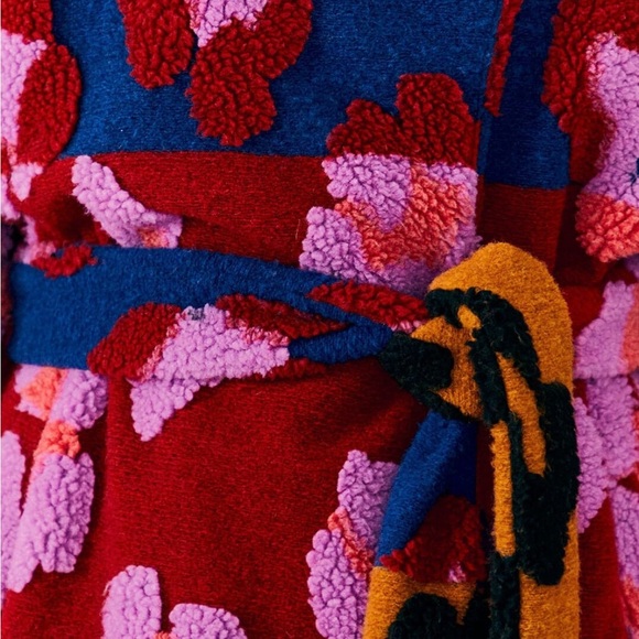 Farm Rio Mixed Leopards Fleece Coat Size M NWT - Picture 5 of 7